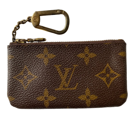 Louis Vuitton monogram Pochette cles CA0956 key coin pouch Authentic with COA 4.6x2.6