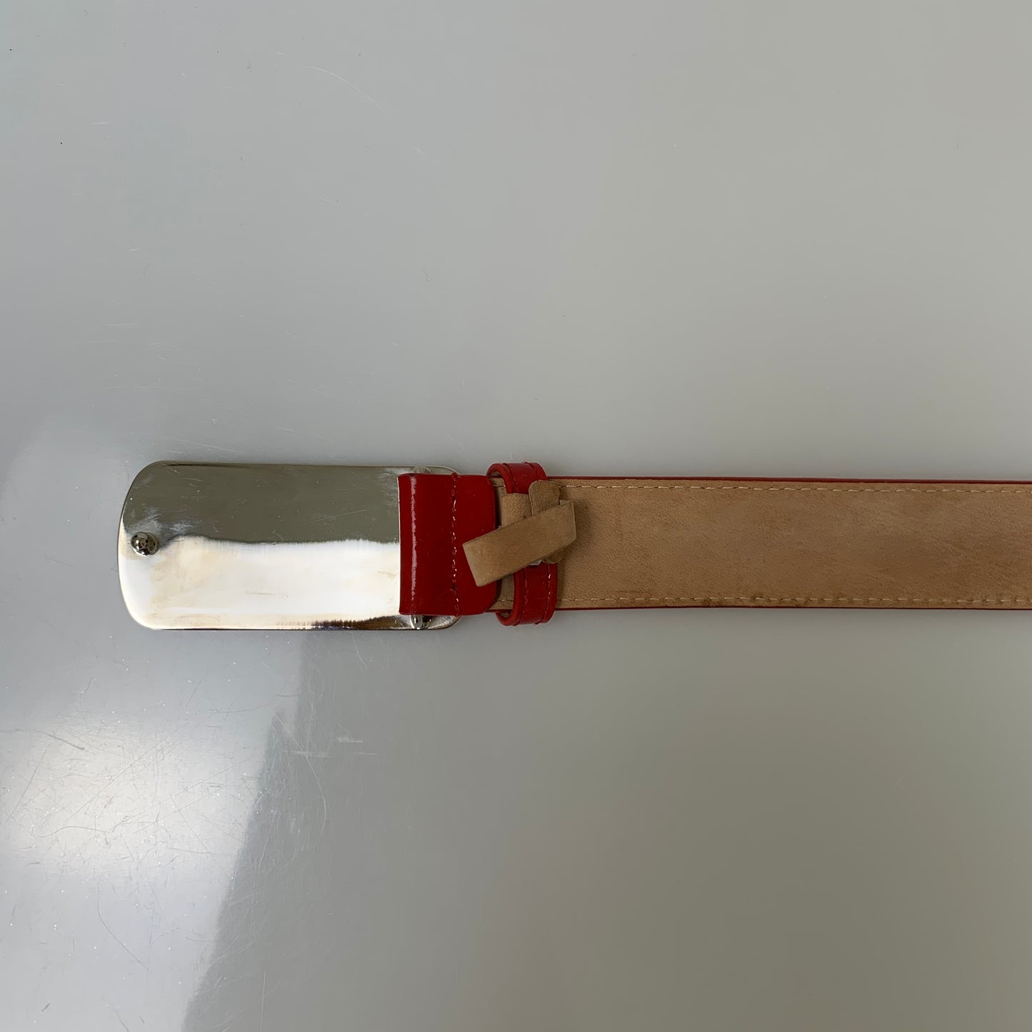 Dolce & Gabbana red patent leather belt authentic with COA 90cm 36 inch