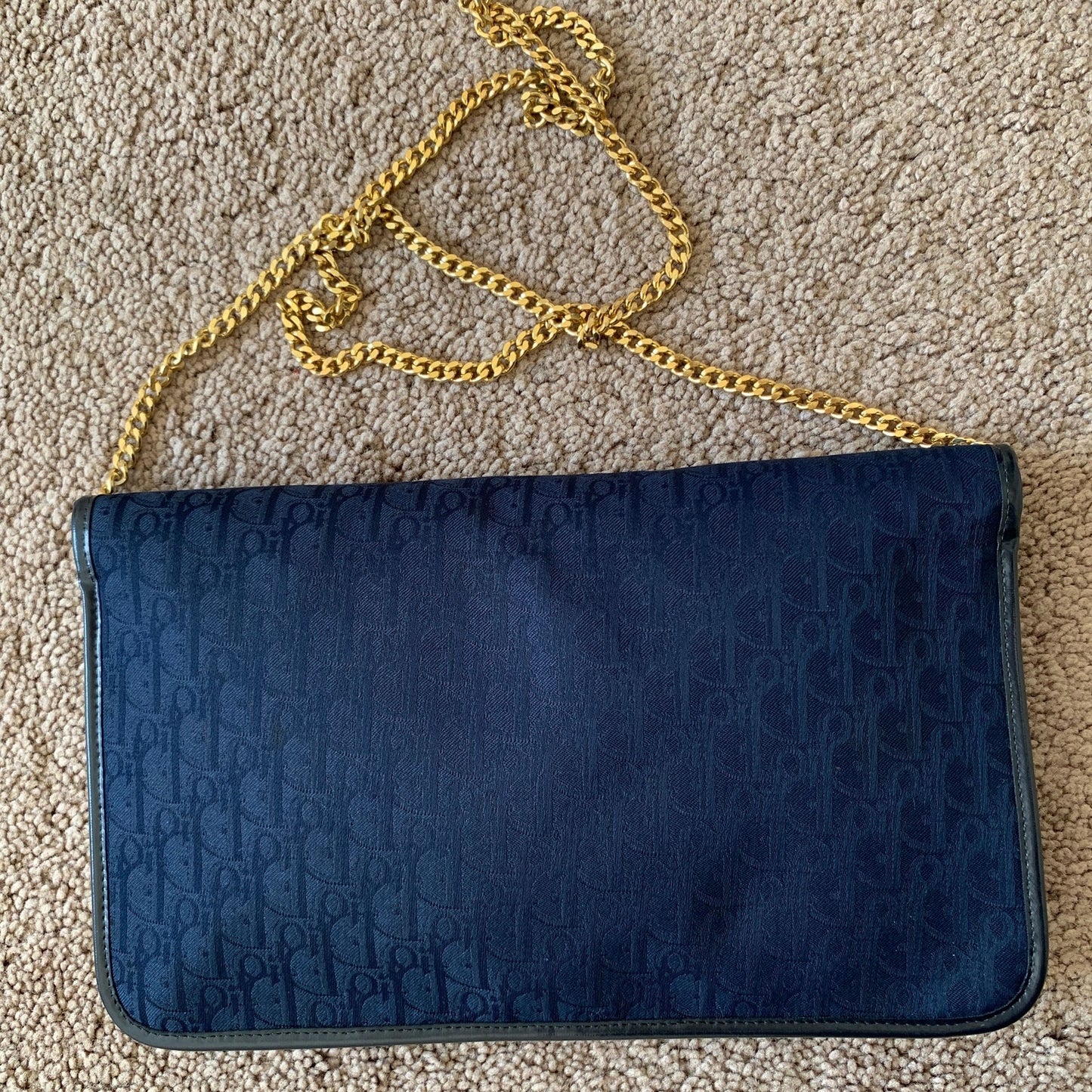 Christian Dior vintage blue trotter 2 way bag
