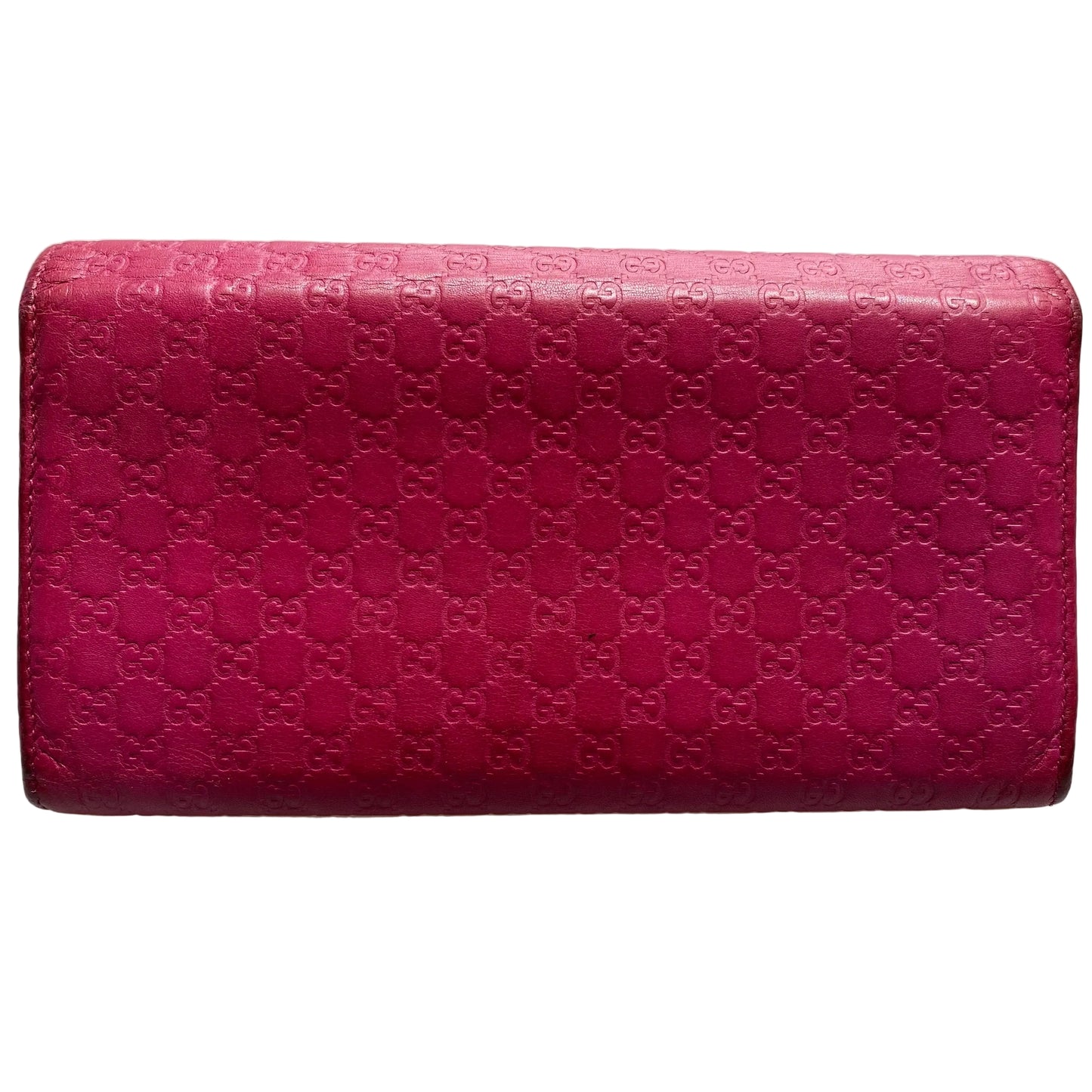 Gucci pink micro GG long leather wallet Authentic with COA 7.5x4.1