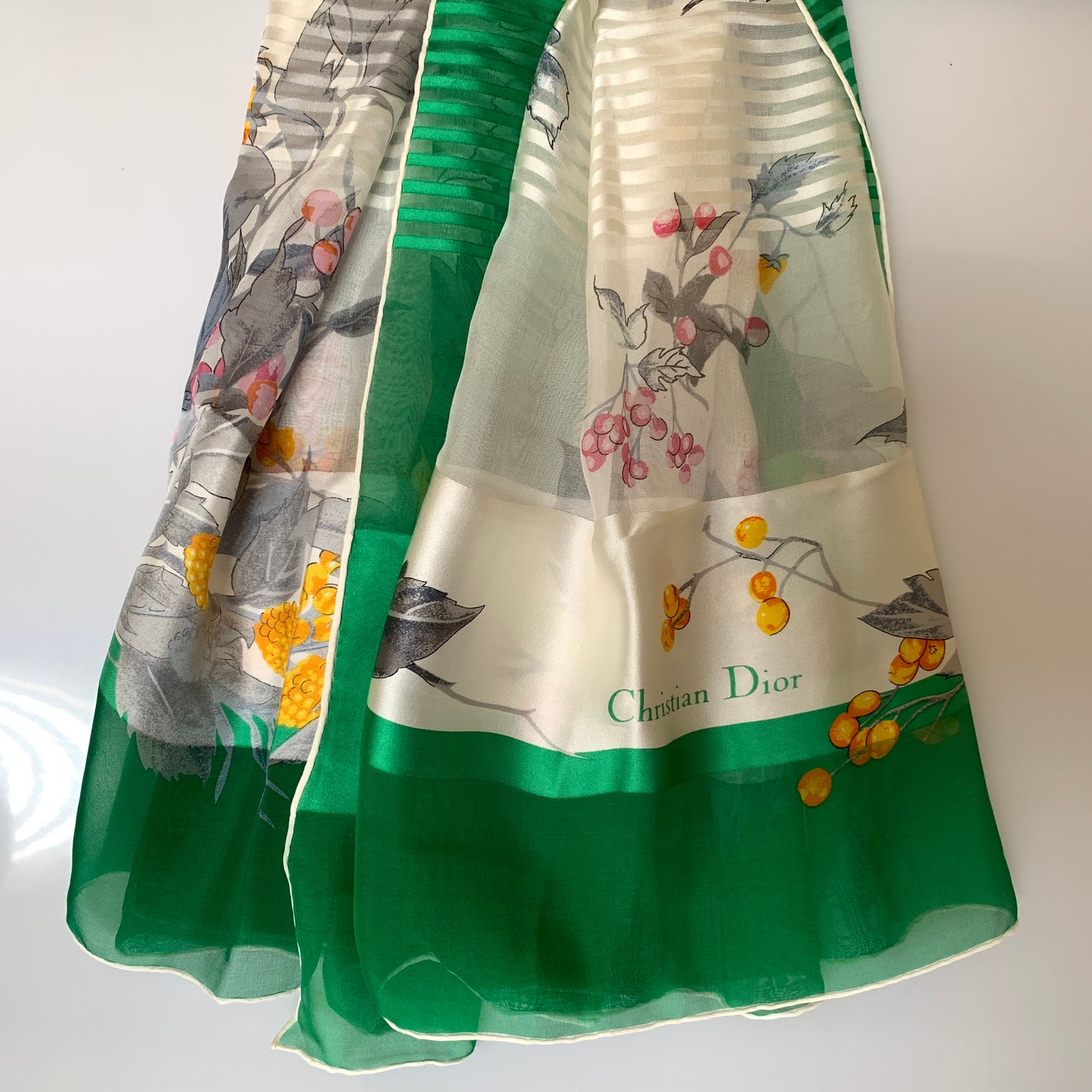 Dior large silk scarf Authentic with COA 42 inch