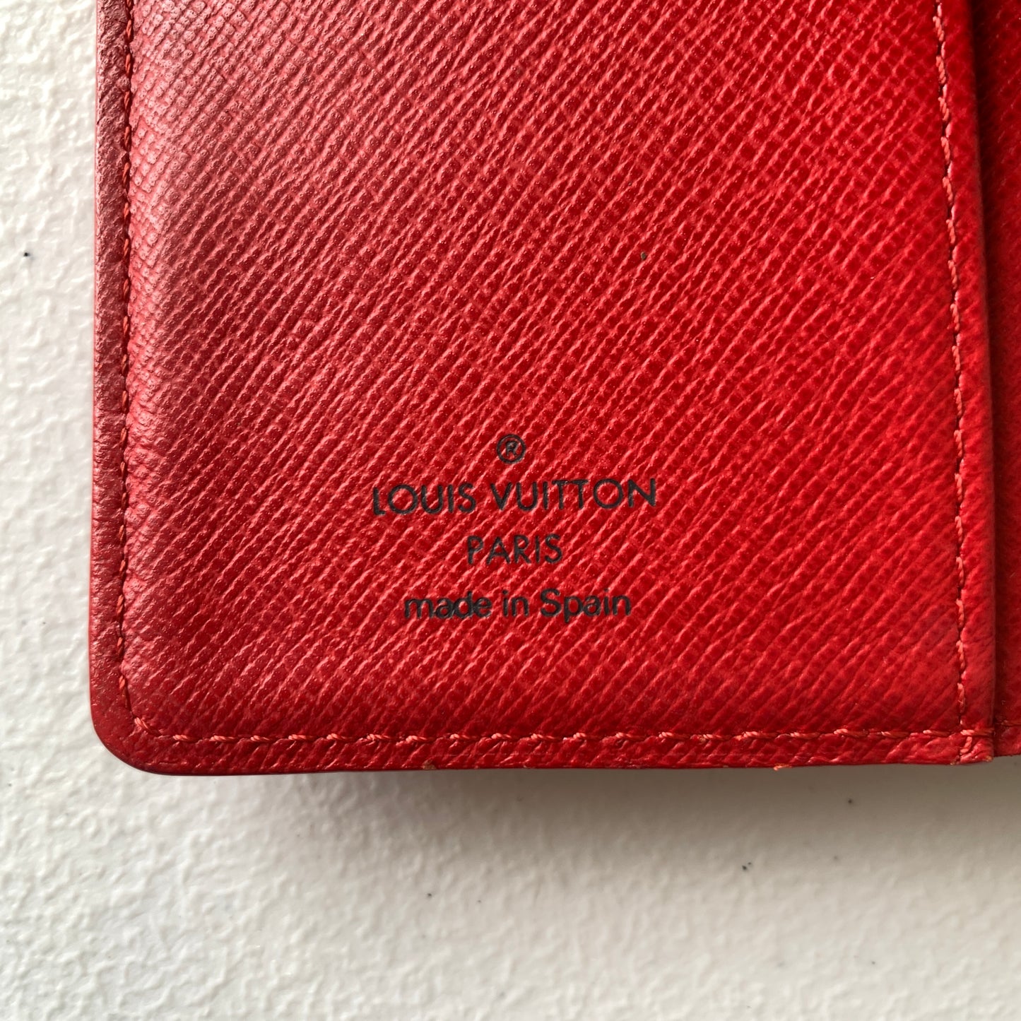 Louis Vuitton red Epi leather agenda PM CA1003 Authentic with COA