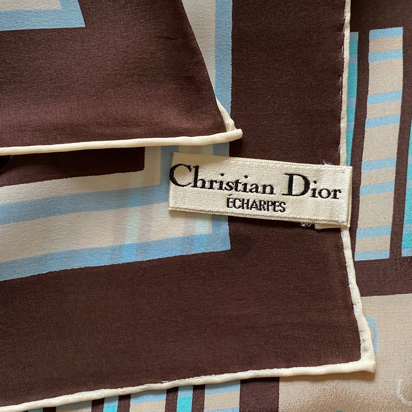 Christian Dior large silk scarf Authentic with COA 31 inch