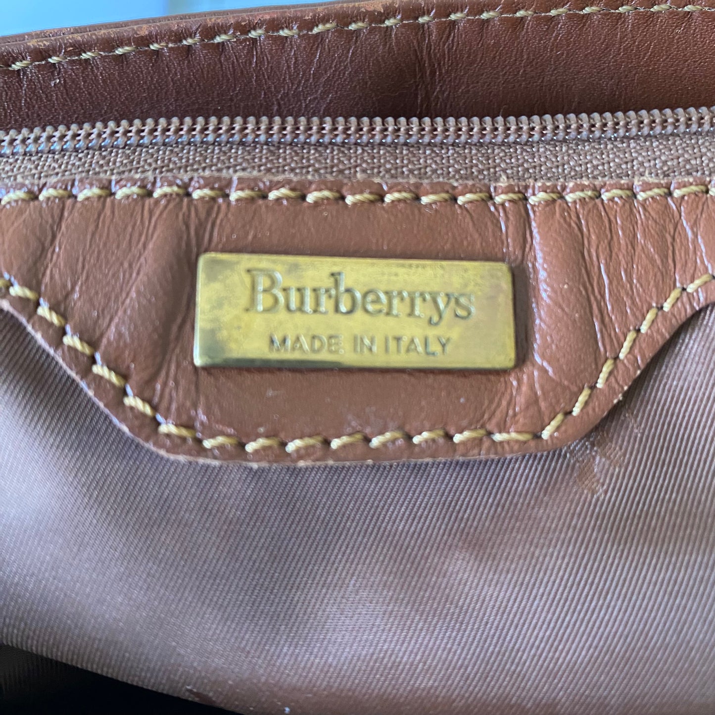 Burberry check shoulder tote bag Authentic with COA