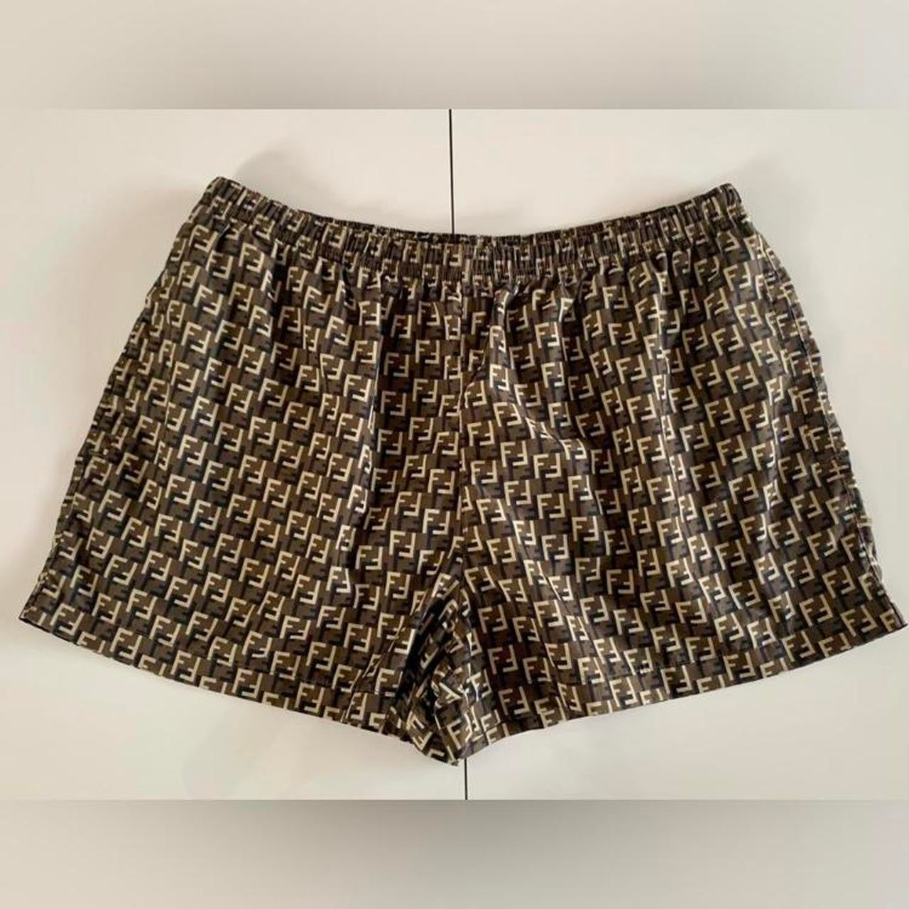 Authentic Fendi FF monogram men's swim trunks
