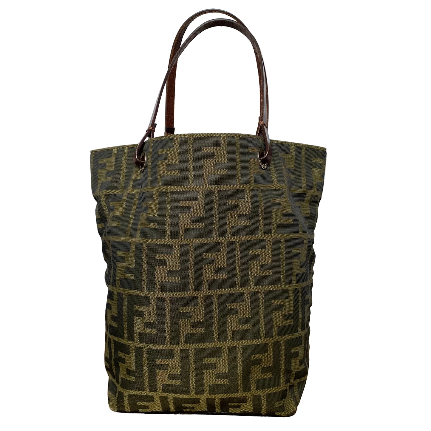 Fendi FF zucca monogram tote bag Authentic with coa 10x10.6x4