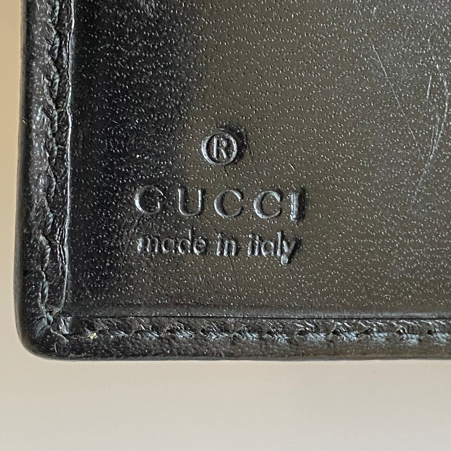 Gucci GG monogram black compact wallet authentic with COA 4.7x4.1