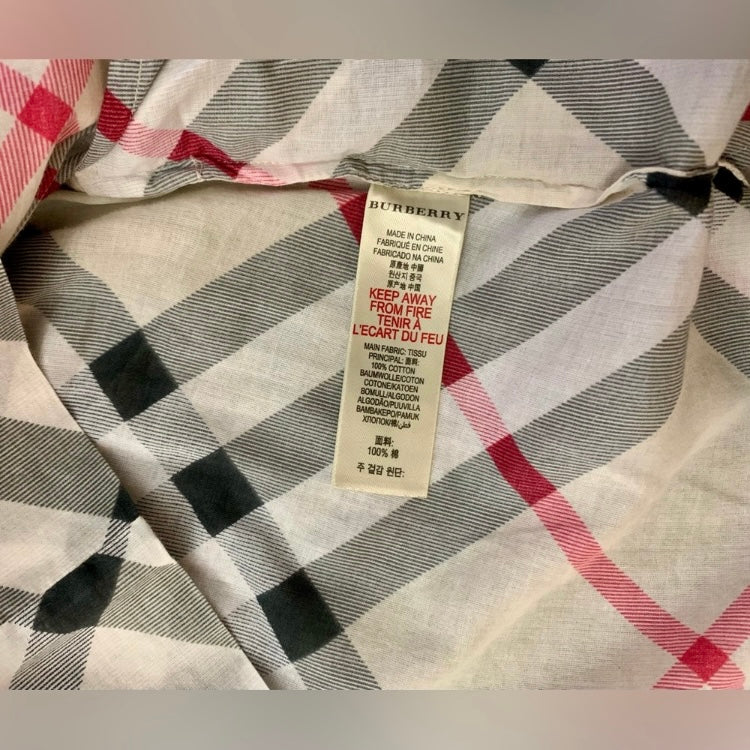 Authentic Burberry iconic cotton check dress like new size S for spring summer