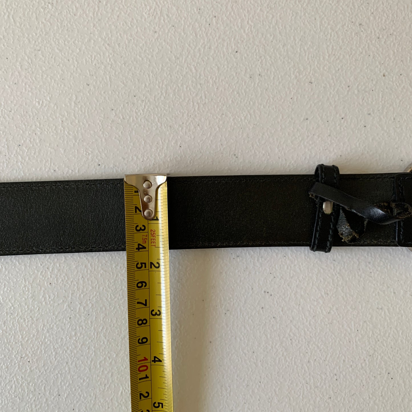 Gucci black leather belt 100 cm 40 inch unisex authentic with COA