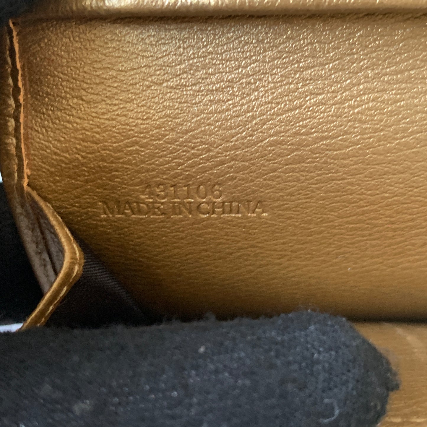 Loewe anagram gold leather card holder wallet Authentic with COA