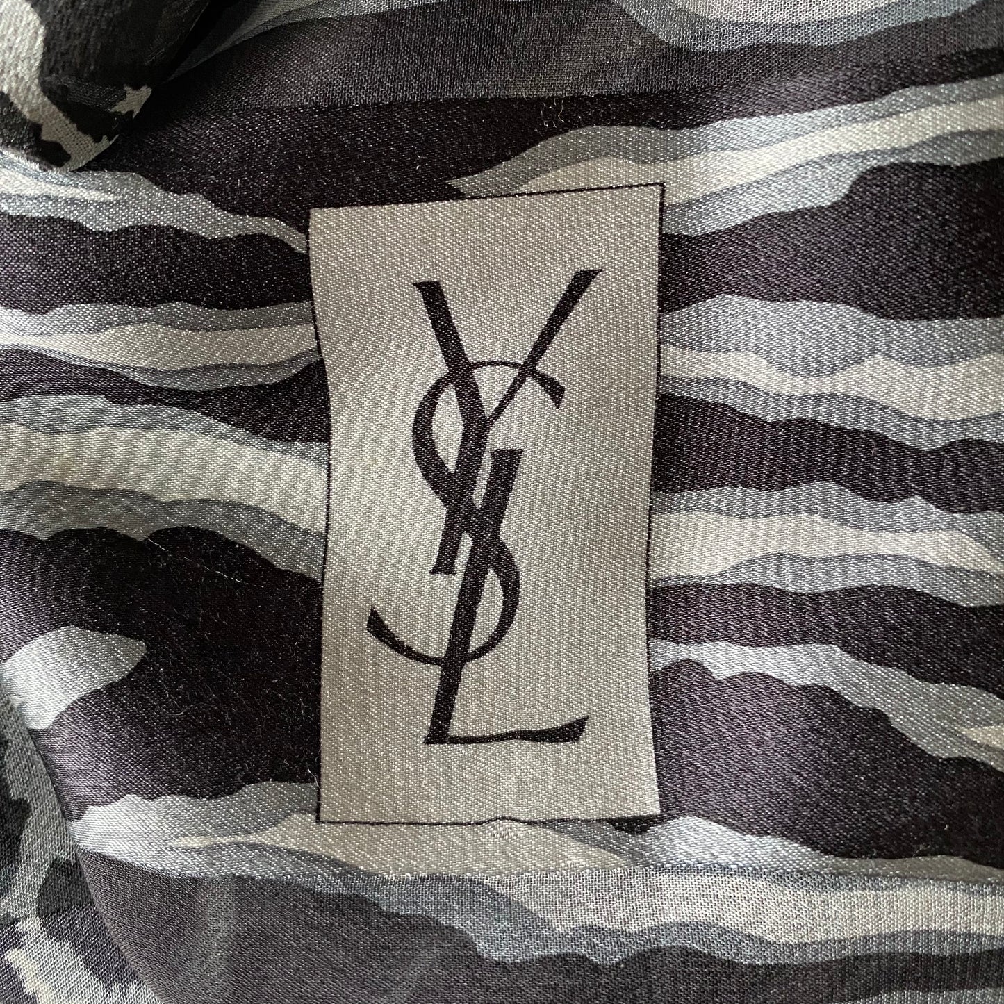 Yves Saint Laurent large pure silk square scarf Authentic with COA 41.5 inch