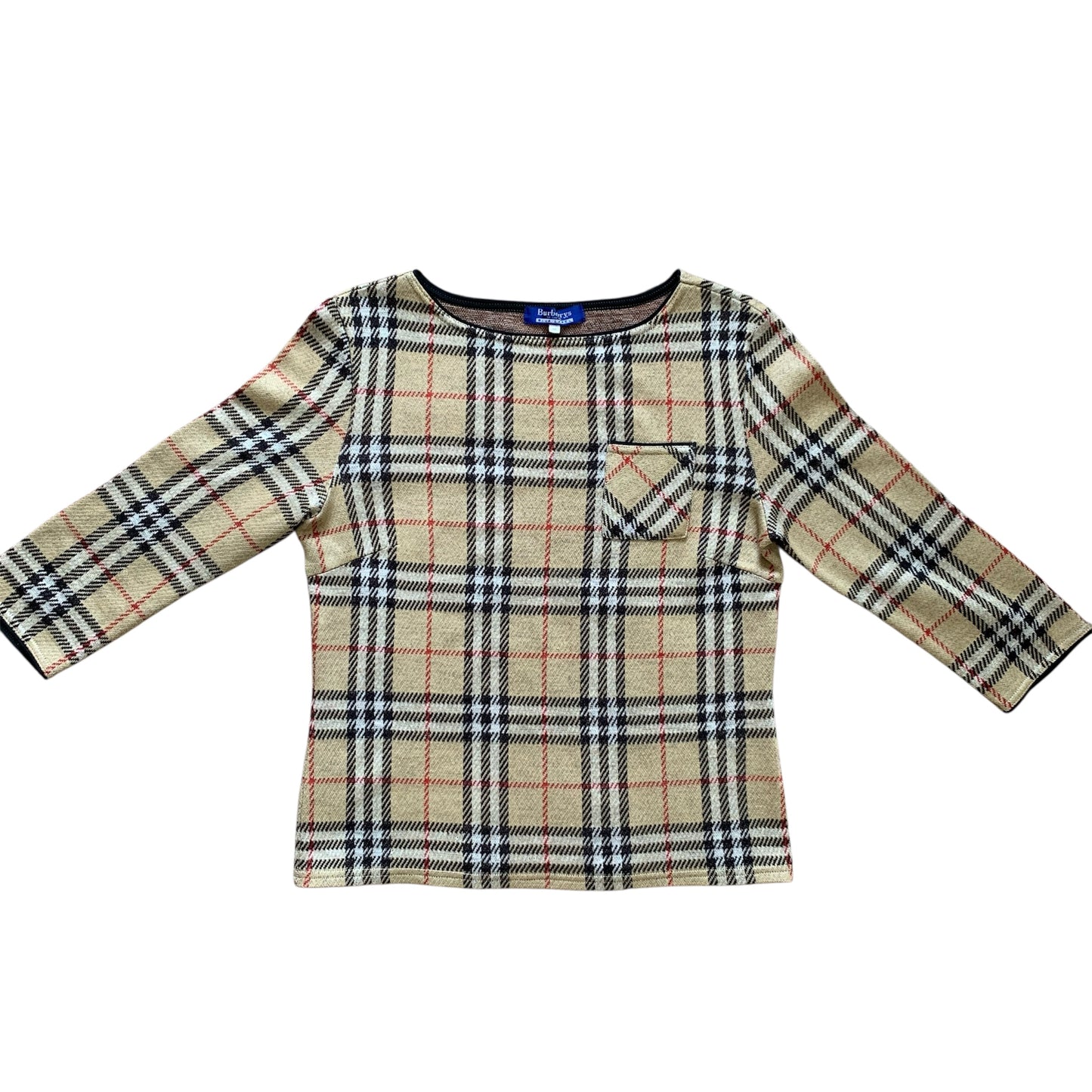 Burberry classic check wool blended top women’s size M Authentic with COA
