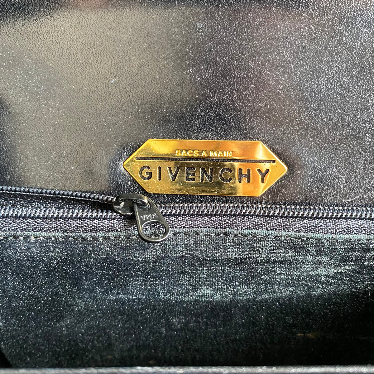 Givenchy vintage black leather tote bag Authentic with COA 9.7x8.2x3.5