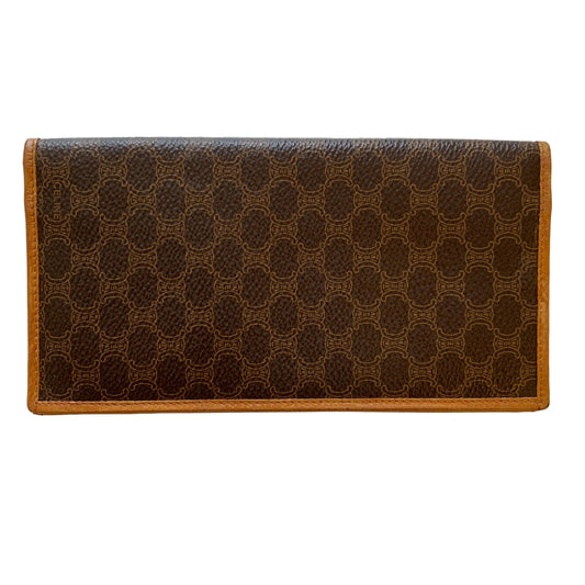 Celine macadam leather long wallet unisex card holder authentic with COA