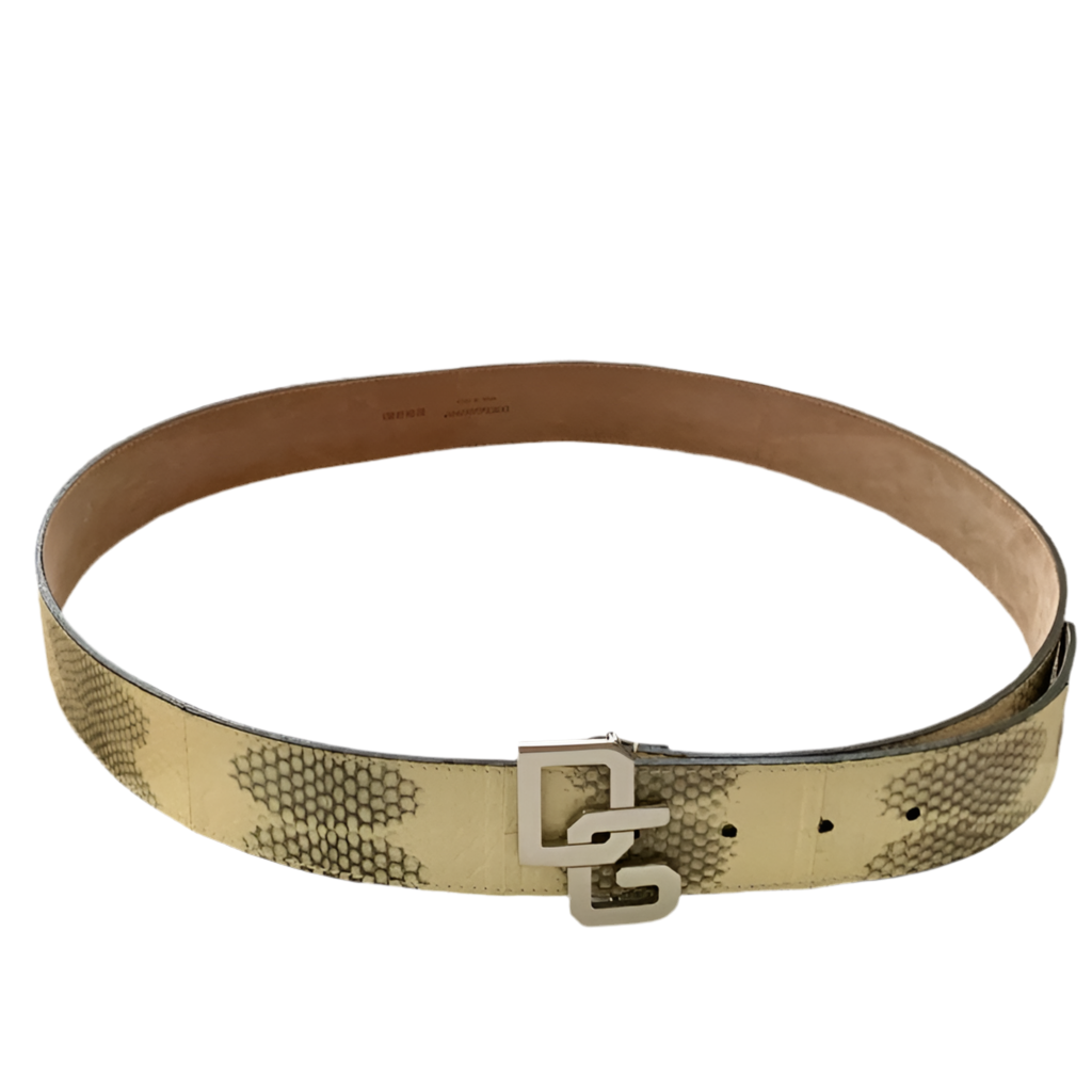 Authentic new unisex Dolce & Gabbana snake skin belt size 40” with dust bag and box