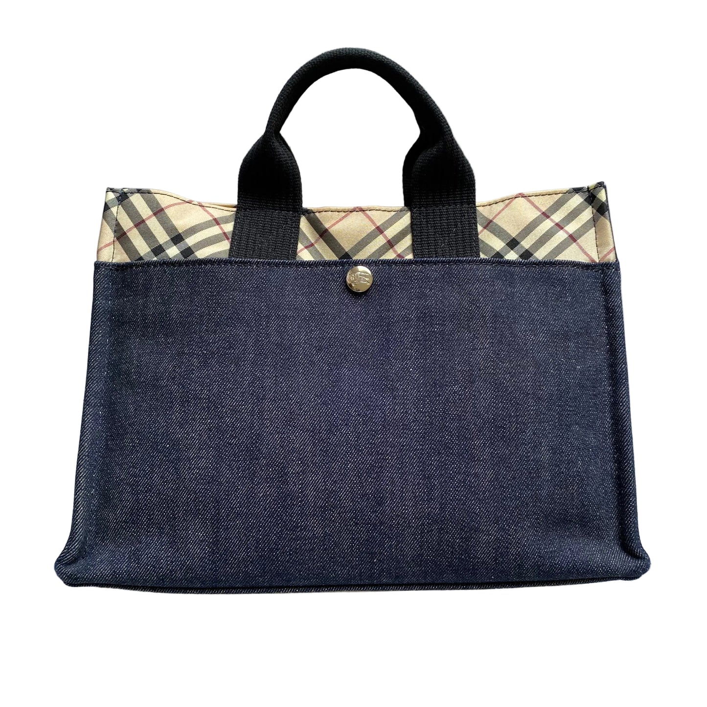 Burberry nova check denim tote bag handbag Authentic with COA