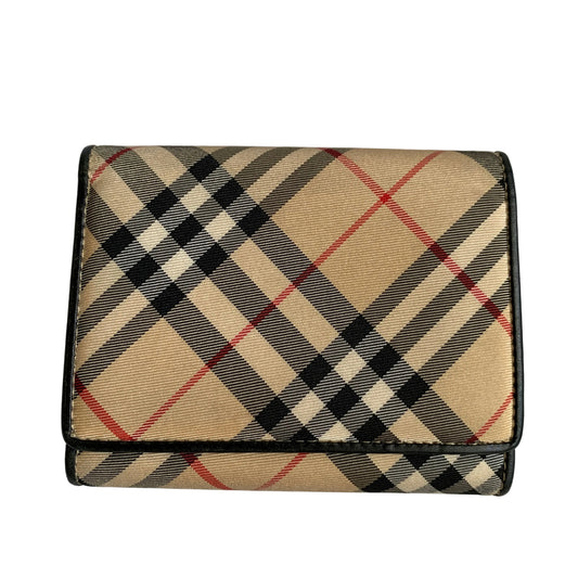Burberry classic check compact wallet authentic with COA