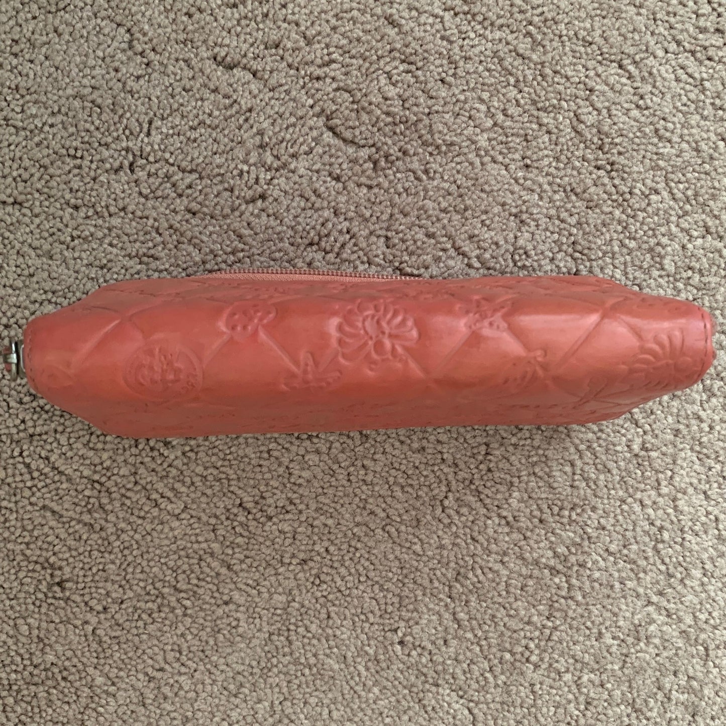 Rare Chanel women's pink zippy long leather wallet