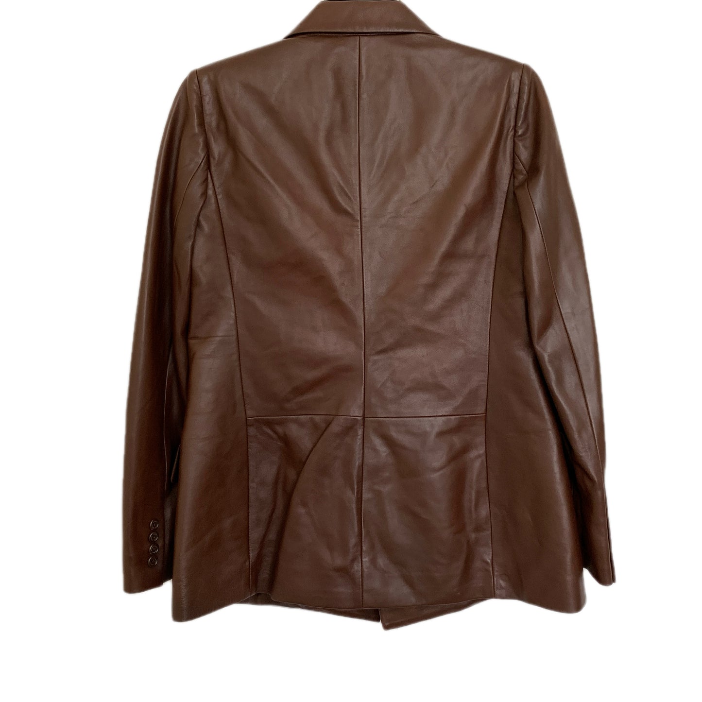 Lauren Ralph Lauren Women’s NWT Brown Lamb Leather Blazer size 2