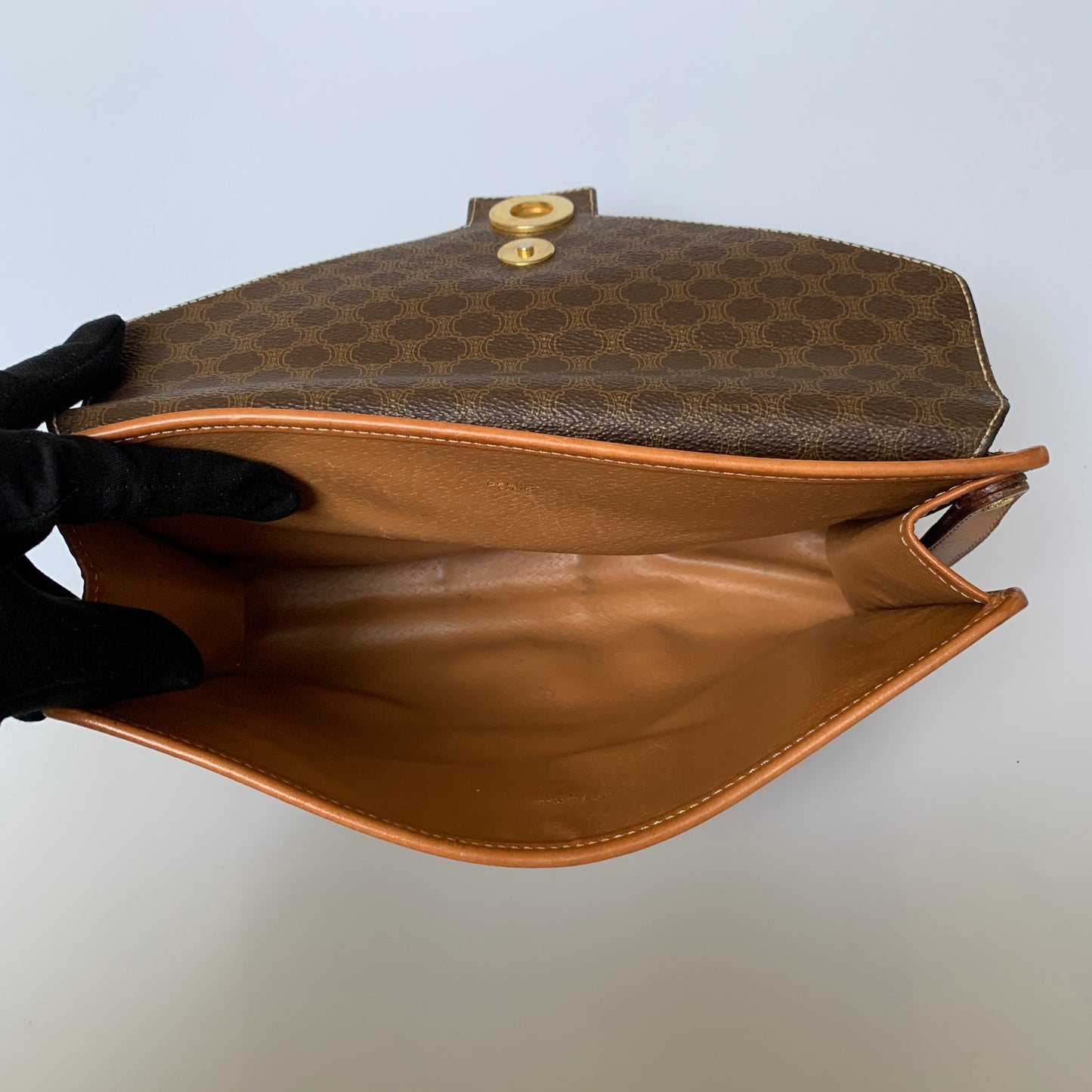 Celine vintage macadam pouch Authentic with COA