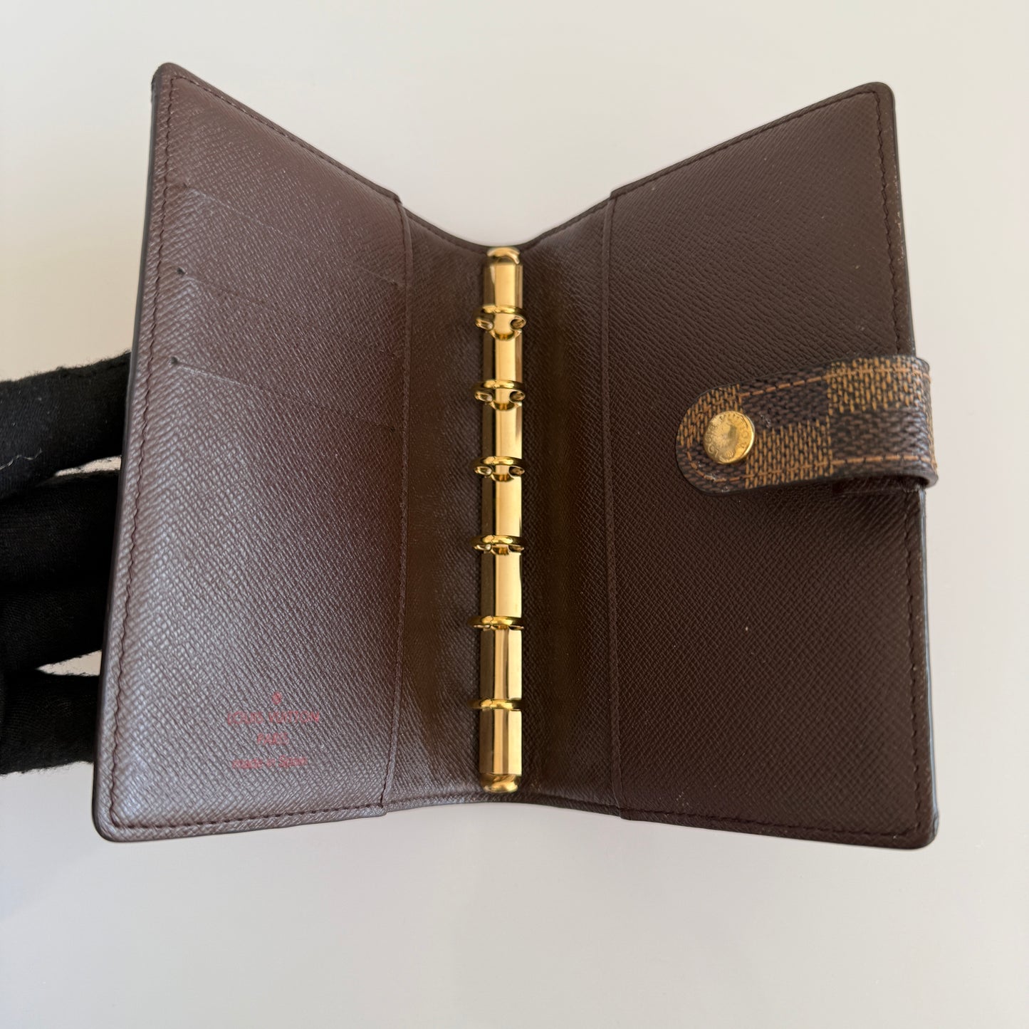 Louis Vuitton damier brown agenda organizer planner authentic with COA unisex PM CA0026