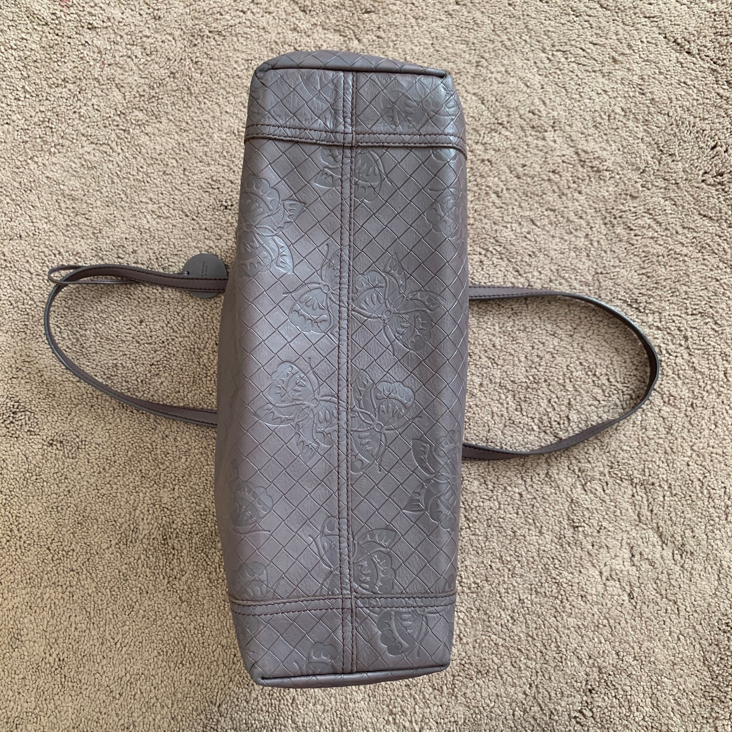 Bottega veneta intrecciato mirage butterfly leather tote shoulder bag authentic