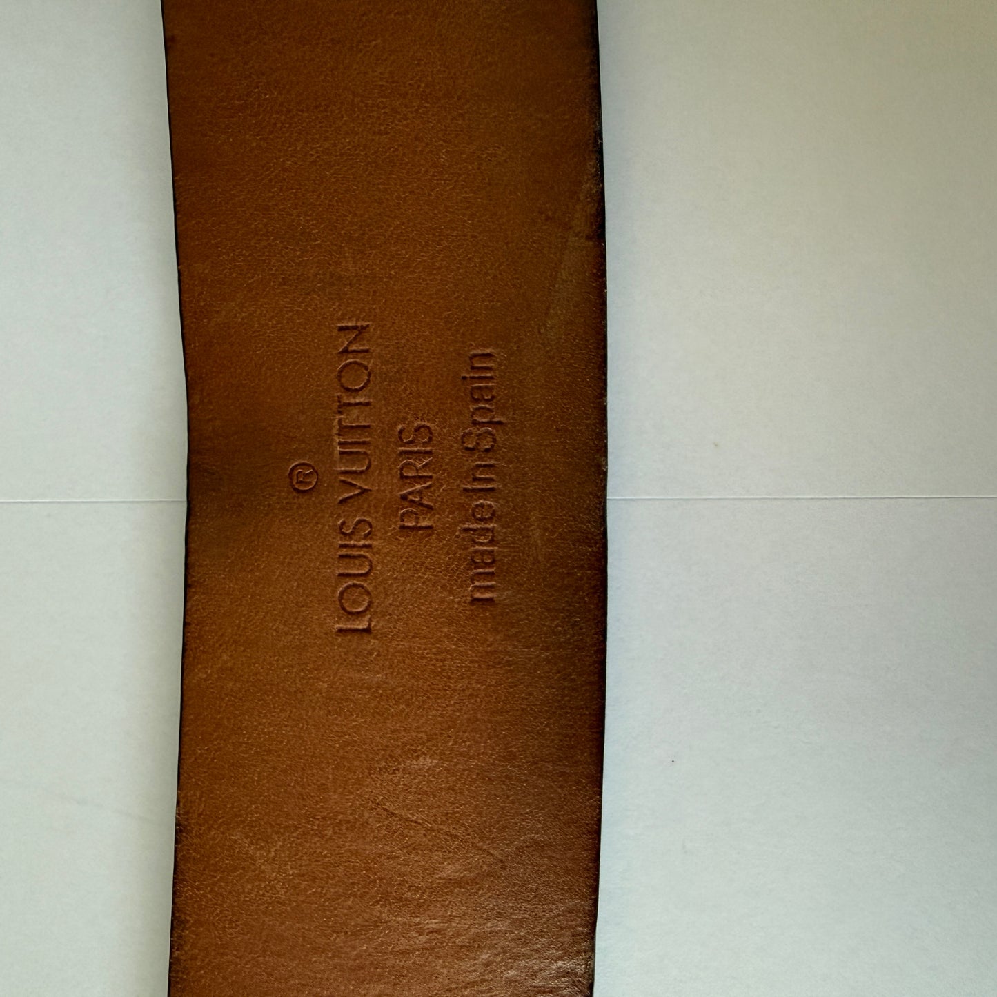 Louis Vuitton damier brown belt unisex size 85 cm 34 inch authentic with COA