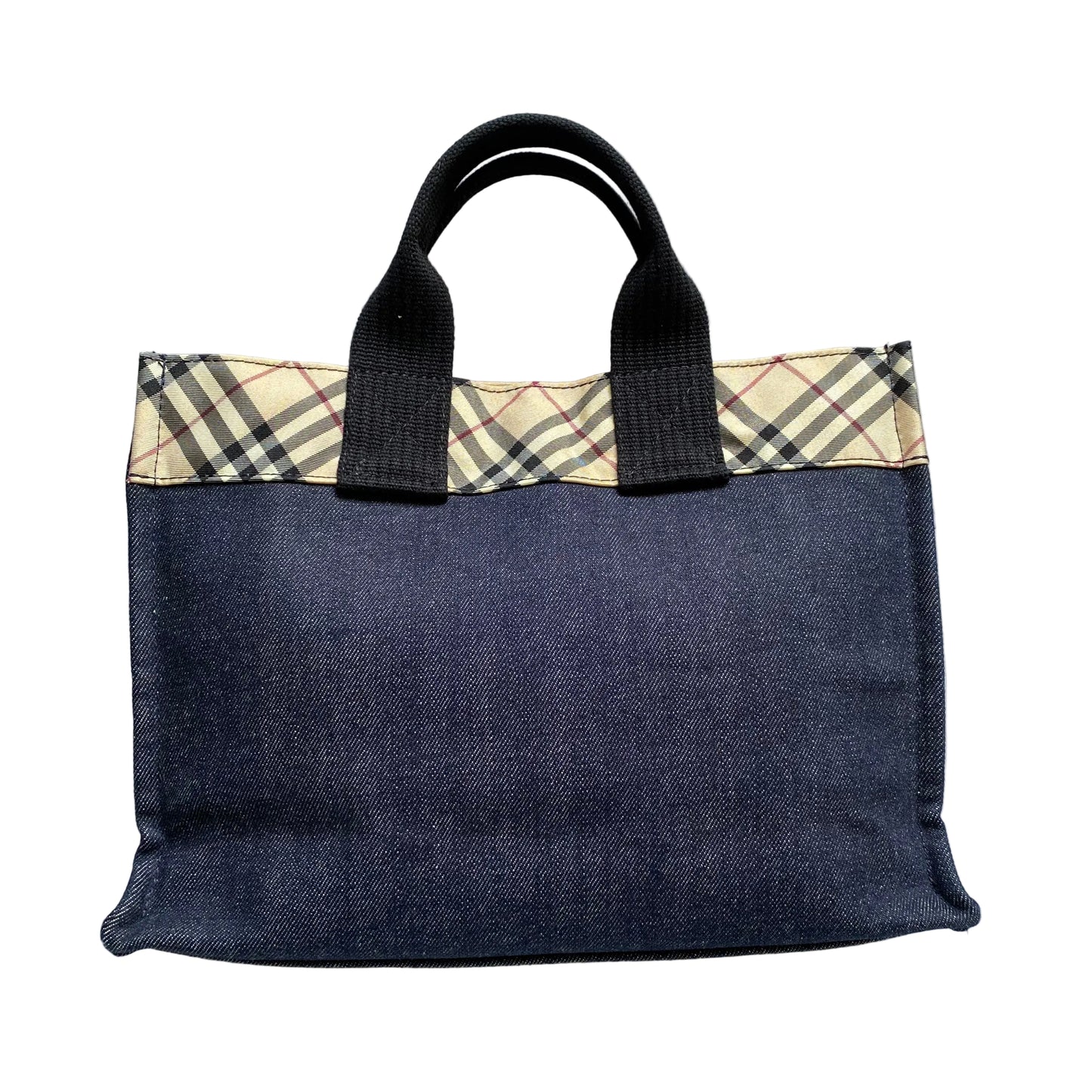 Burberry nova check denim tote bag handbag Authentic with COA