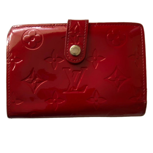 Louis Vuitton red Vernis kiss lock wallet MI1016 Authentic with coa