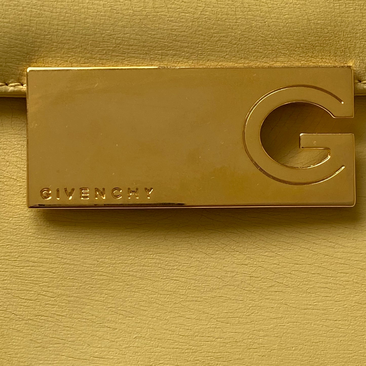 Givenchy yellow leather shoulder bag Authentic with COA 12.5z8.5x2.5