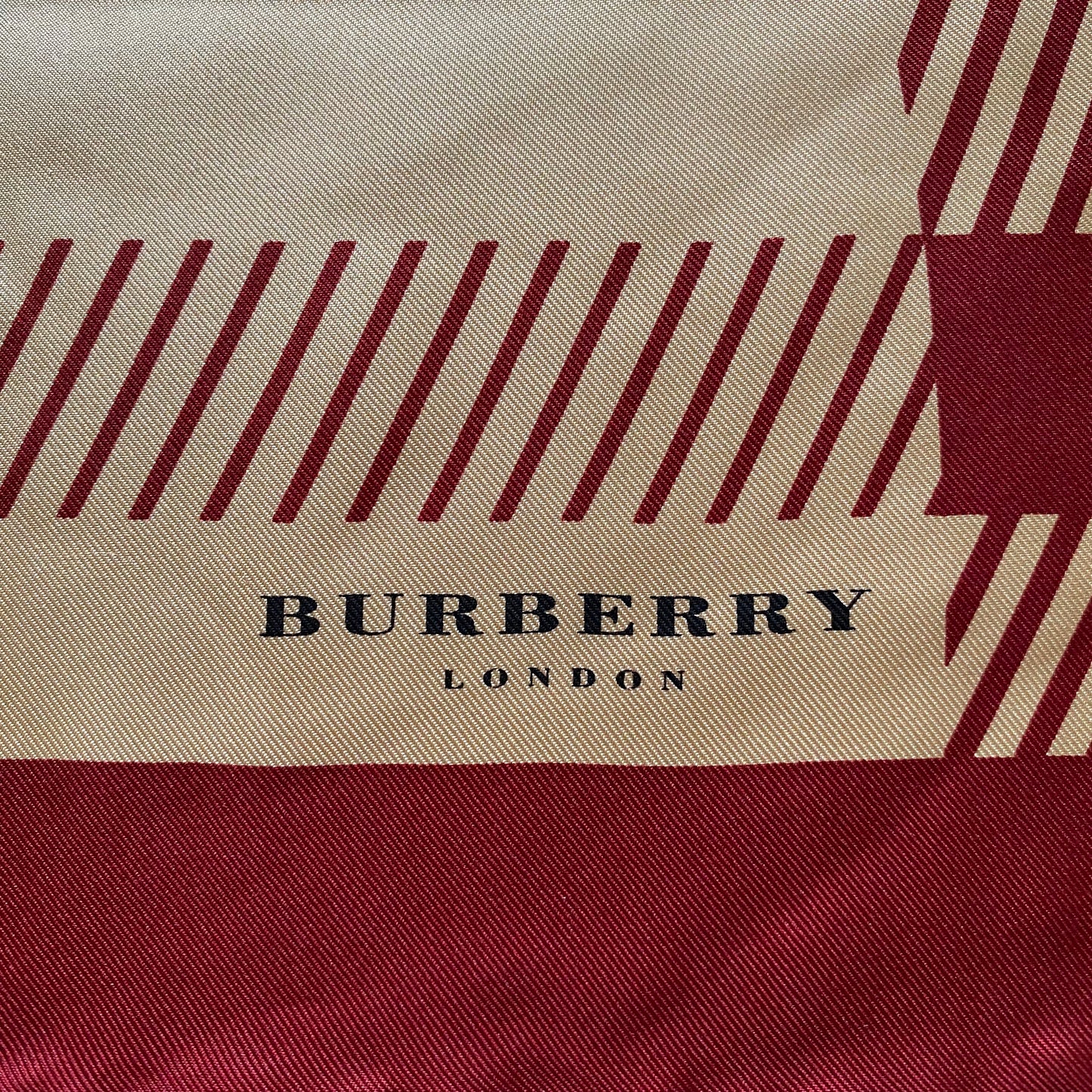 Burberry classic check large silk scarf Authentic with COA 34 inch
