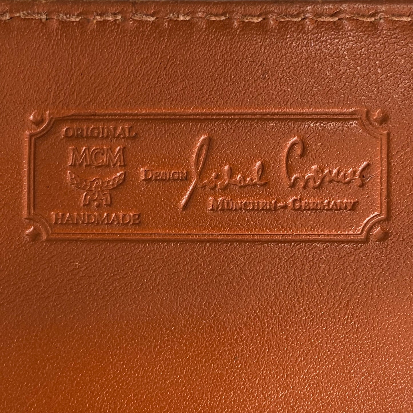 MCM visetos cognac wallet authentic with coa