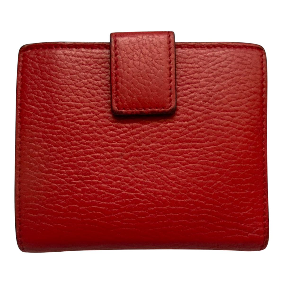 Gucci red leather compact wallet Authentic with COA 4.7x4