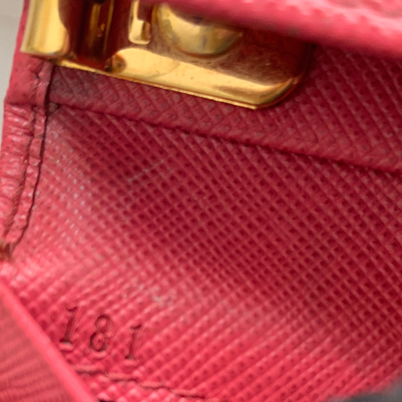 Prada saffiano leather Pink 6 key holder Authentic with COA