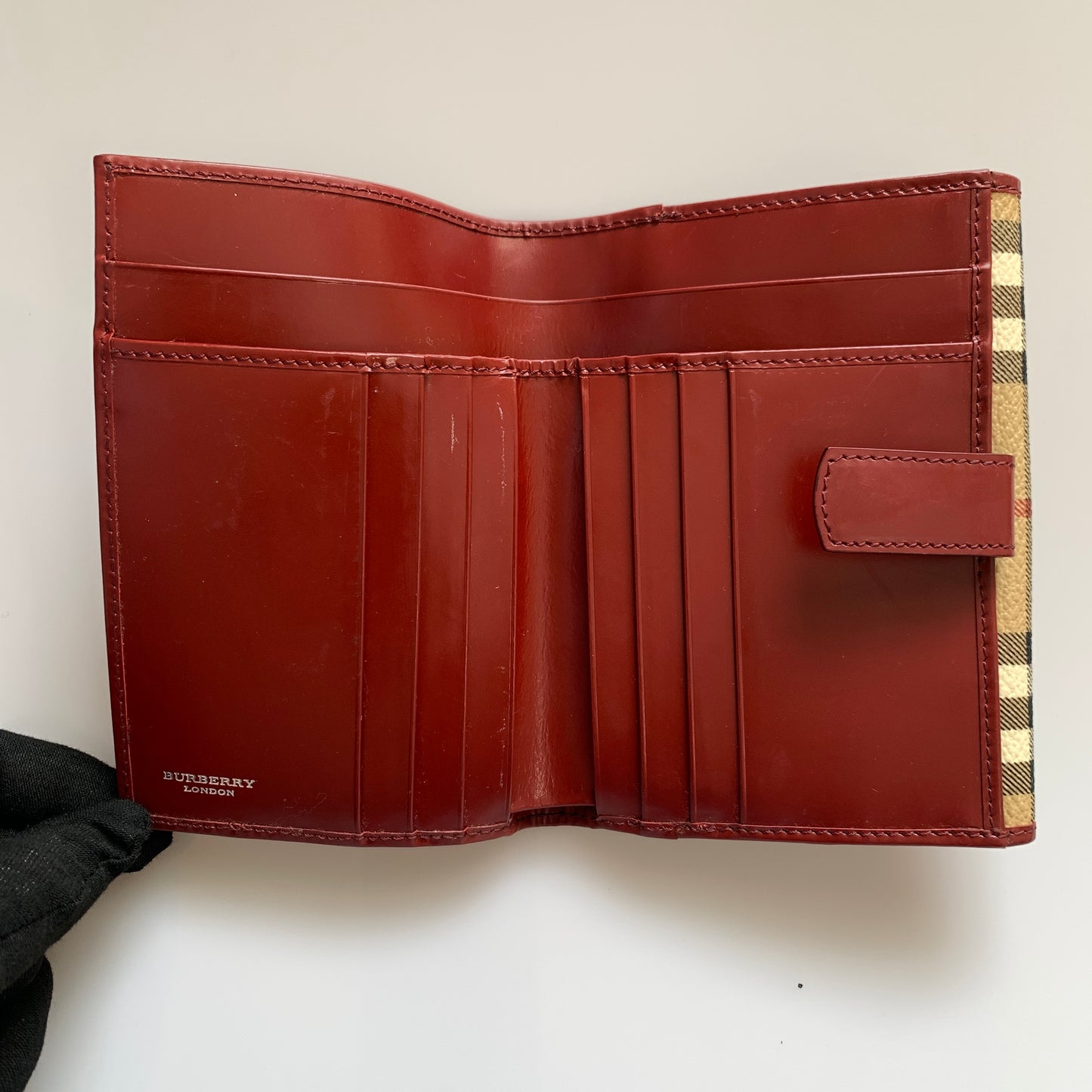 Burberry classic check compact wallet Authentic with COA