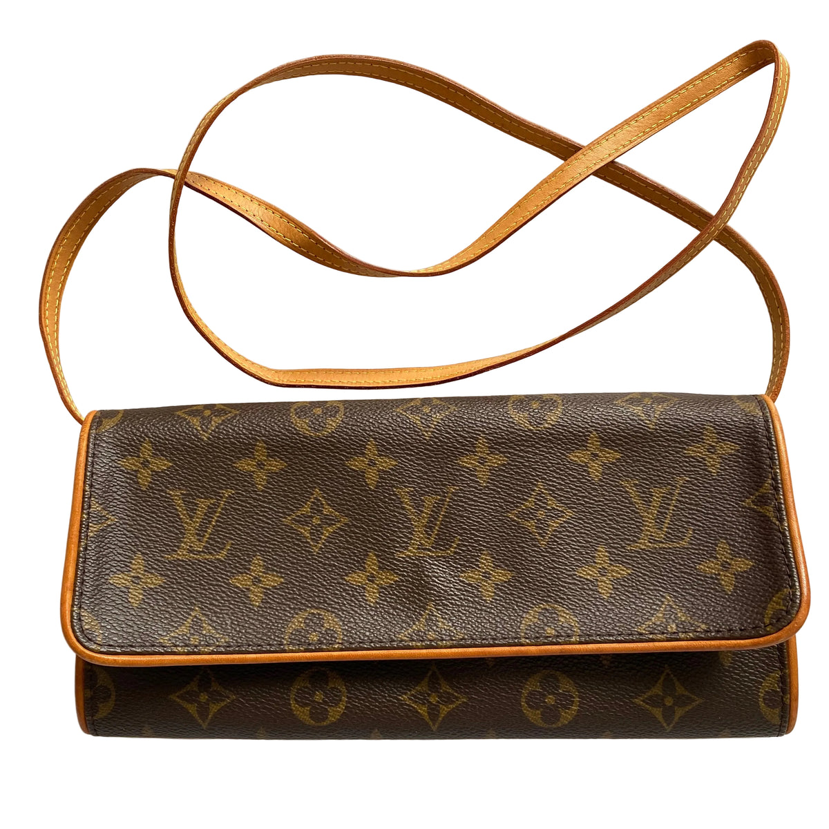 Louis Vuitton monogram Pochette twin GM CA0031 crossbody bag Authentic with COA 9.5x4.8x1.2