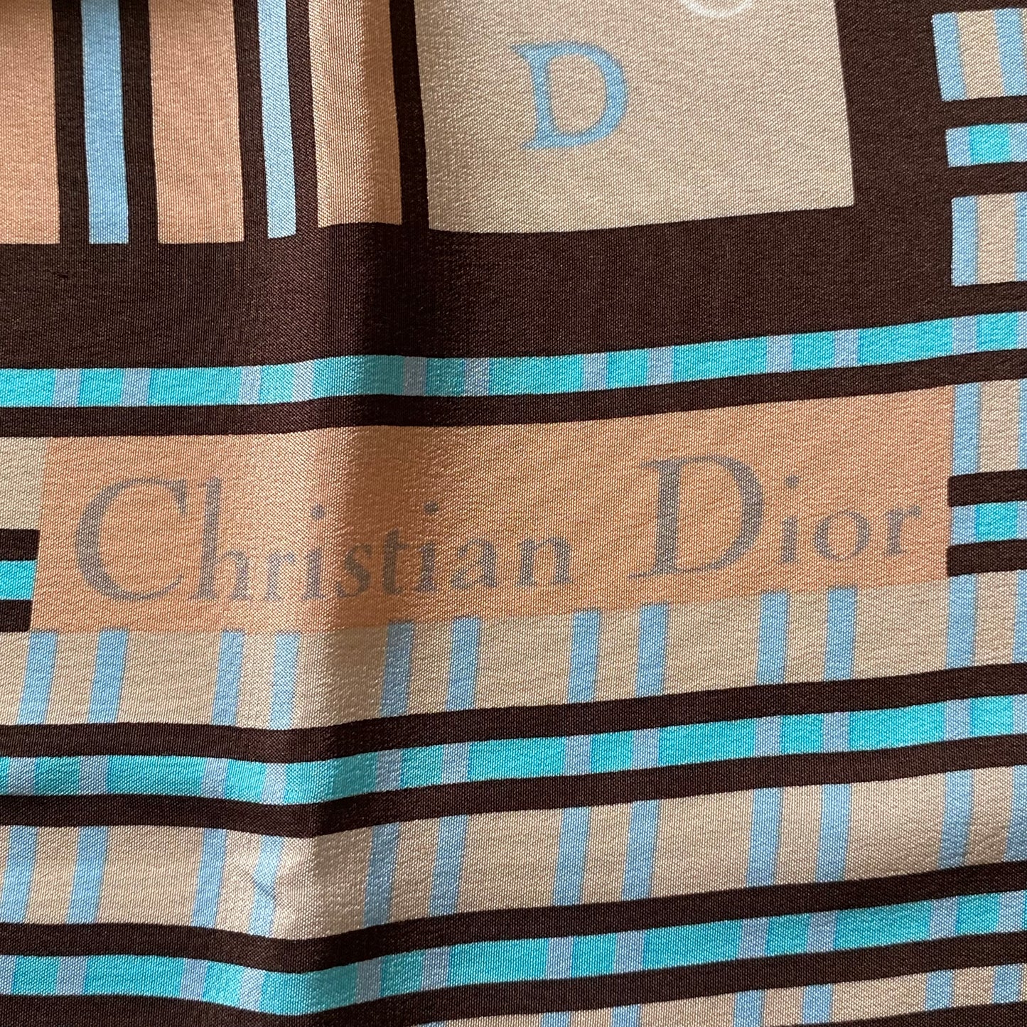 Christian Dior large silk scarf Authentic with COA 31 inch