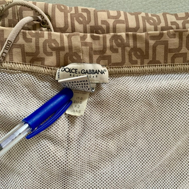 Authentic Dolce & Gabbana logo men's swim trunks