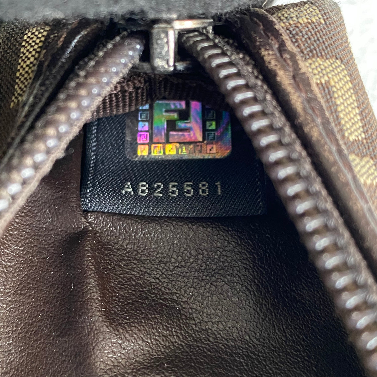 Fendi zucca monogram pen holder bag Authentic with COA 7.3x1.4x1.6