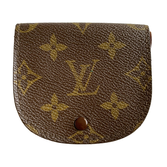 Louis Vuitton brown coin pouch 842 authentic with COA