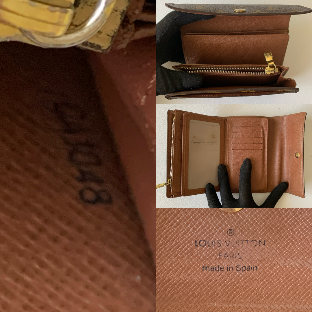 Louis Vuitton monogram wallet CA1048 authentic with COA 3.8x6