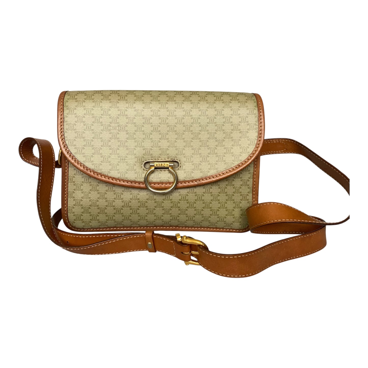 Celine vintage macadam cross body bag Authentic with COA