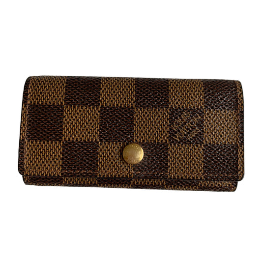 Louis Vuitton damier 4 ring key holder TH1012 authentic with COA