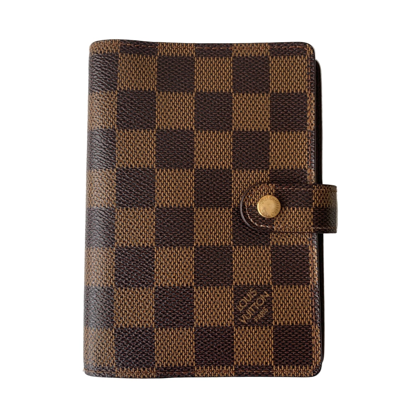 Louis Vuitton damier ebene brown agenda Planner unisex ca1022 Authentic with COA