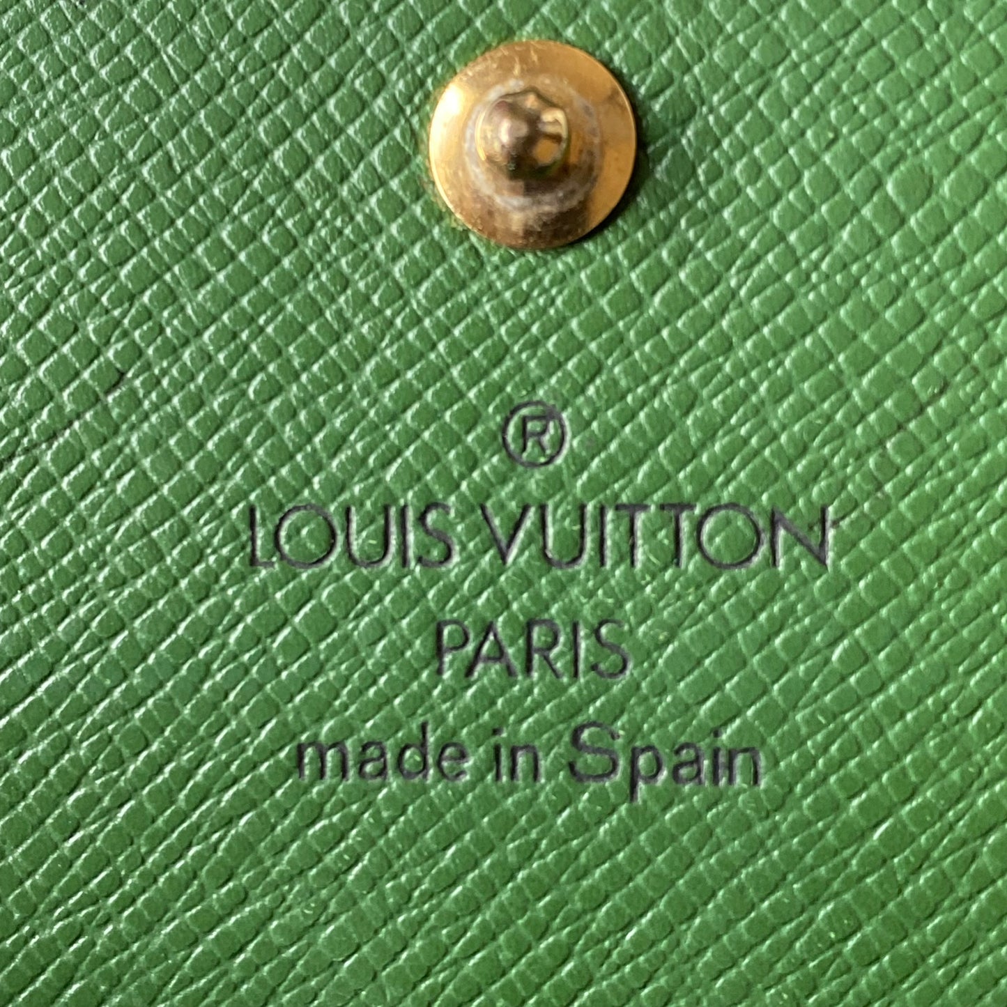 Louis Vuitton green epi leather long wallet CA1906 Authentic with coa