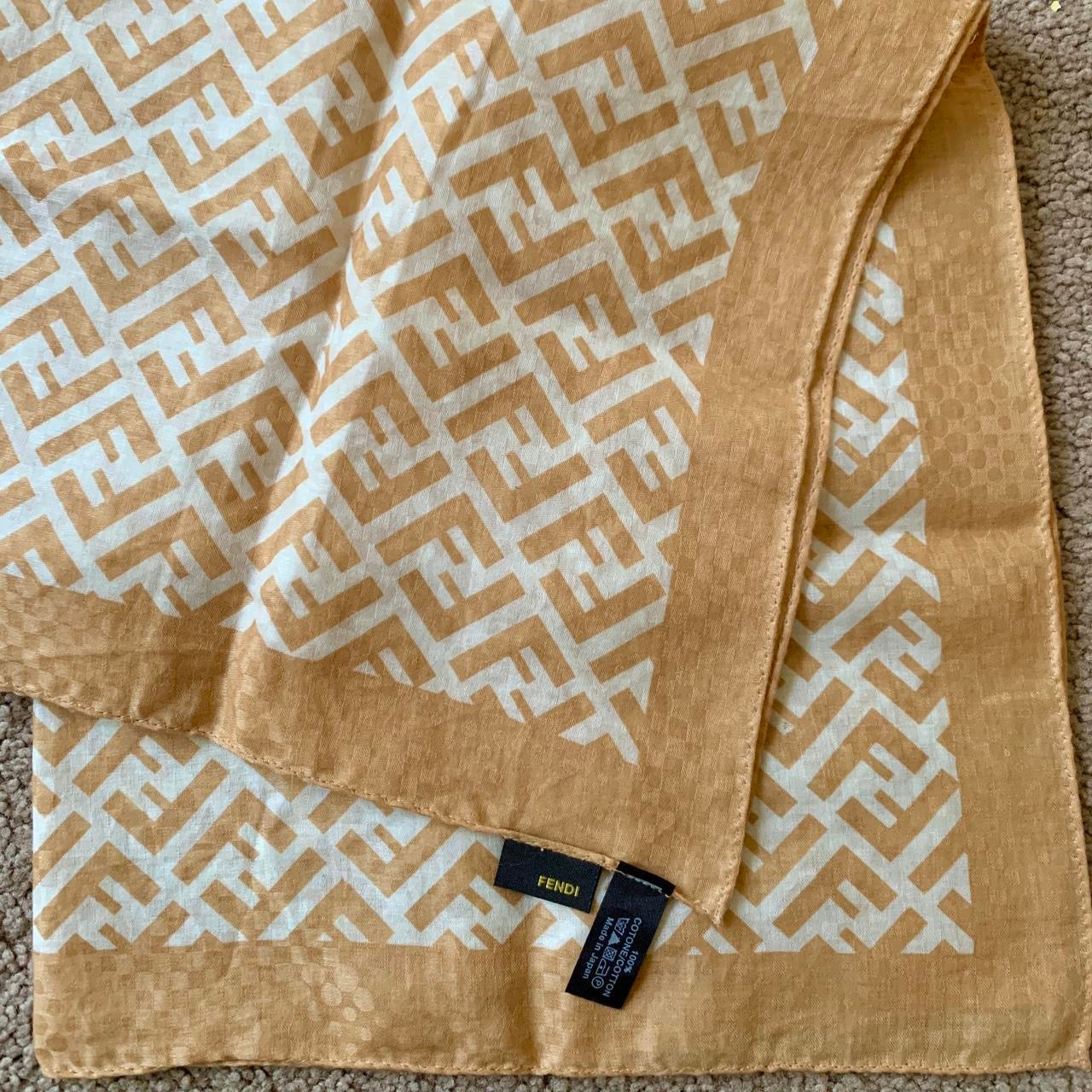 Authentic FENDI Women’s monogram cotton foulard