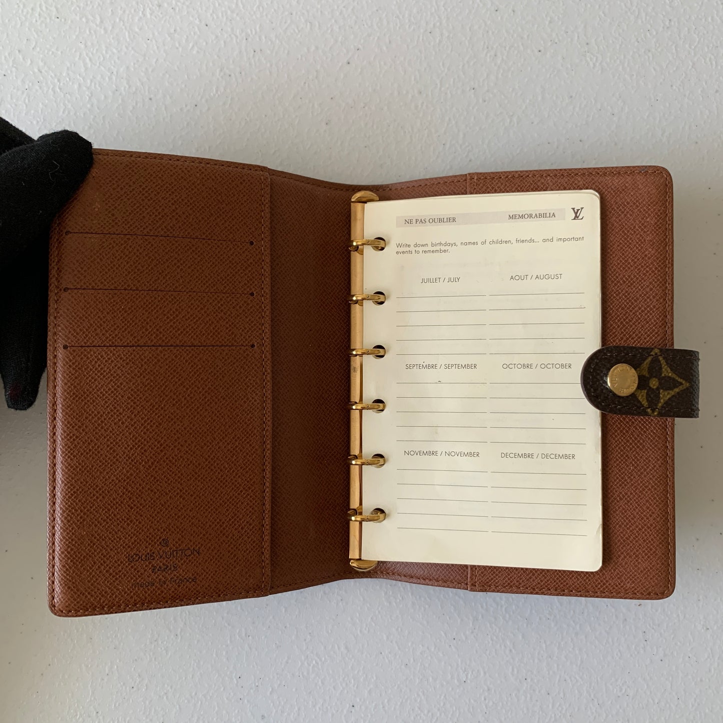 Louis Vuitton monogram agenda SP1909 authentic with COA 5.7x4.2