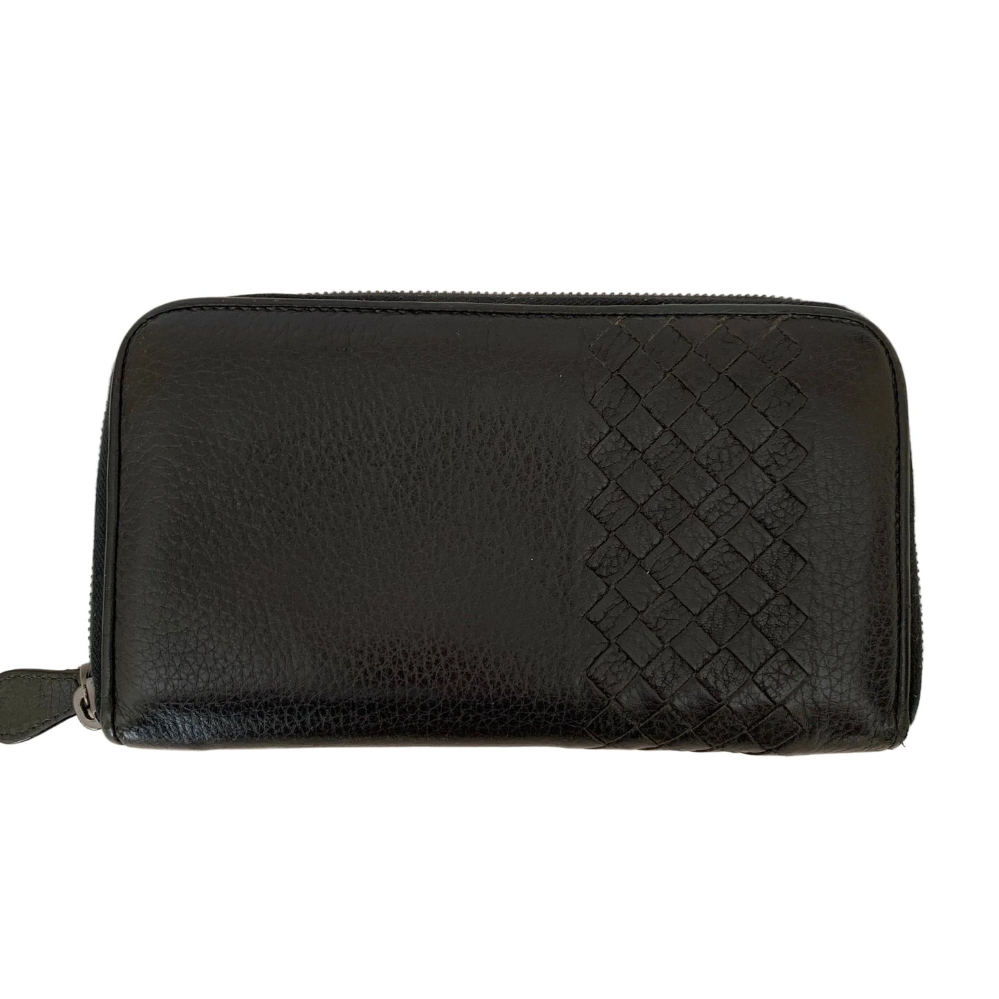 Bottega Veneta long navy blue zip around wallet Authentic with COA