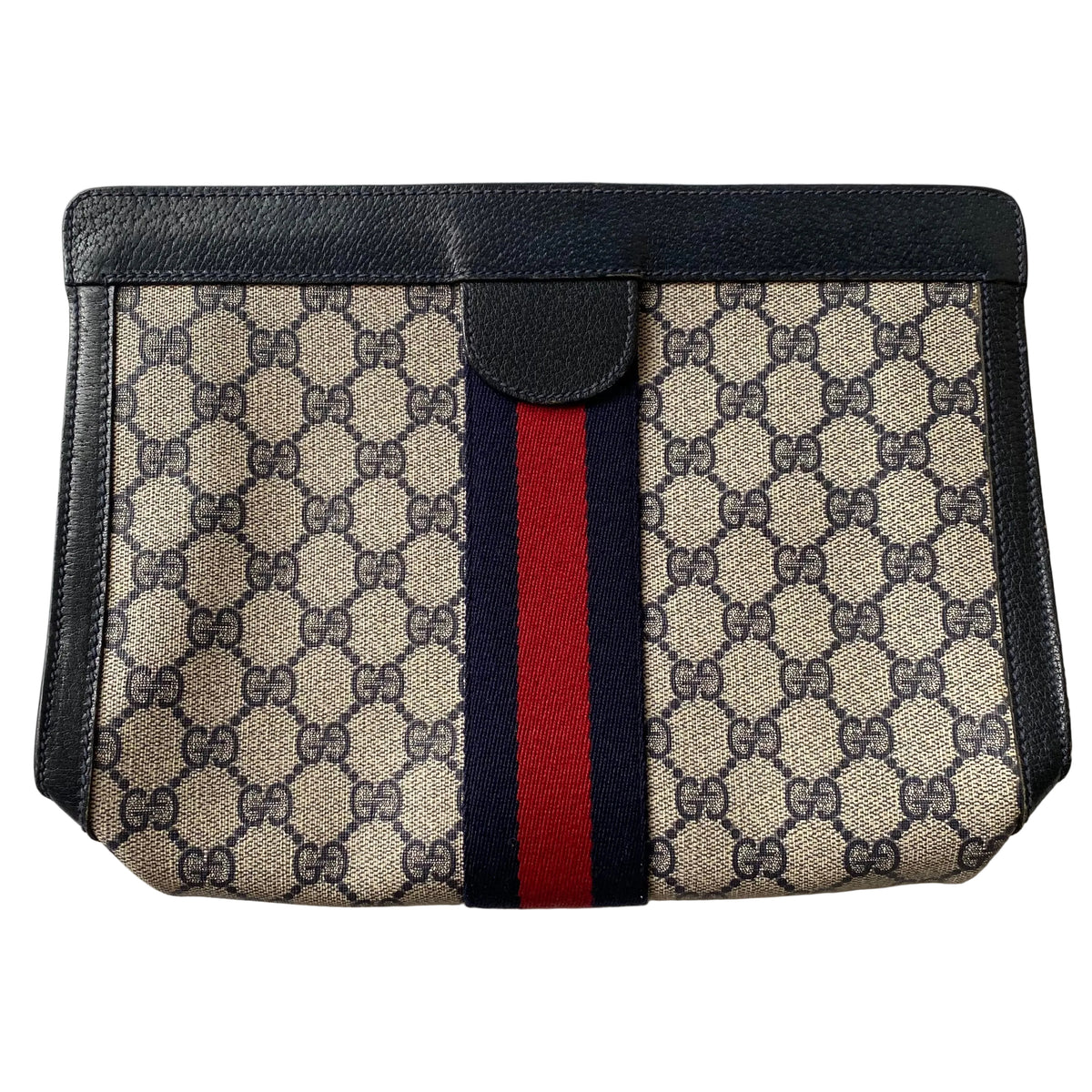 Gucci sherry line GG monogram clutch bag Authentic with COA 10.7x8.2x2