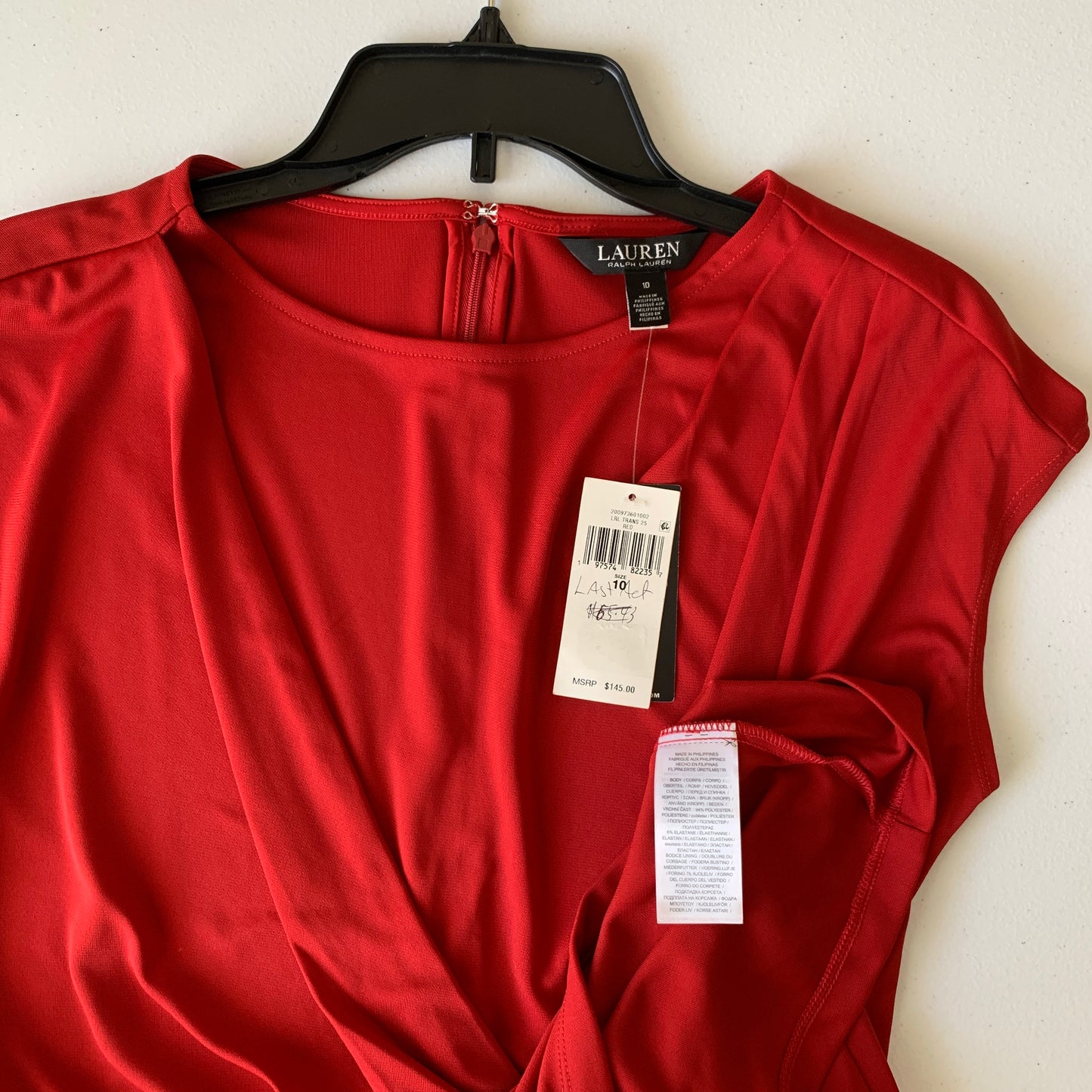 Lauren Ralph Lauren Women’s NWT Red short sleeve dress size 10